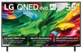 LG 55-Inch QNED85A Series 4K MiniLED Smart TV for $749.99