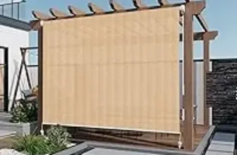 LOVE STORY 72-in x 96-in Patio Roll Up Outdoor Cordless Roller Shade for $39.99