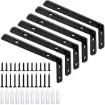 6-Pack LSK Shelf Support Corner Bracket, 5×2 Inches – $7.99