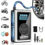 Lucklike 150PSI Portable Tire Inflator with LED Light for $14.09