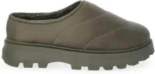 Madden NYC Women’s Puffy Cozy Mule in Olive/Black for $9.08