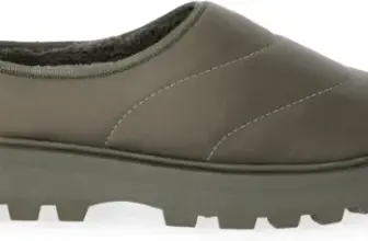 Madden NYC Women’s Puffy Cozy Mule in Olive/Black for $9.08