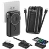 Magnetic Portable Charger 10000mAh with Built-in Cables – $16.45