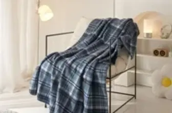 Mainstays Blue Plaid Fleece Throw Blanket for $4.22