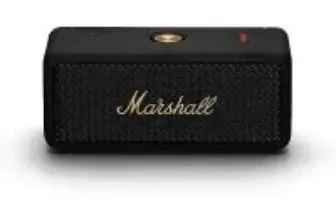 Marshall Emberton II Portable Bluetooth Speaker in Black & Brass for $92