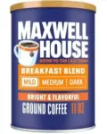 Maxwell House Breakfast Blend Ground Coffee 11oz for $2.18