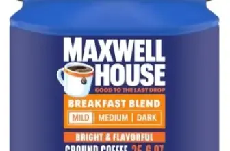 25.6oz Maxwell House Breakfast Blend Ground Coffee for $5.08