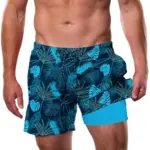 Men’s Swim Trunks with Compression Liner for $14.99