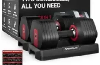 Mikolo 53LB Adjustable Dumbbells Set of 2 for $116.99