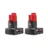 Milwaukee M12 12-Volt Lithium-Ion XC 4.0 Ah Battery 2-Pack for $99.00