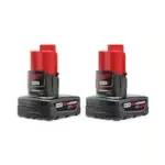 Milwaukee M12 12-Volt Lithium-Ion XC 4.0 Ah Battery 2-Pack for $99.00