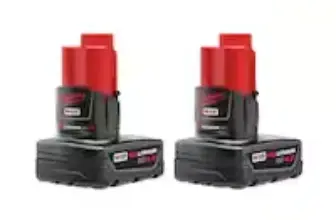 Milwaukee M12 12-Volt Lithium-Ion XC 4.0 Ah Battery 2-Pack for $99.00
