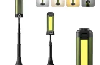 Mlogiroa Cordless 3 Page Head Rechargeable Camping Light with Stand for $19
