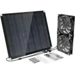 Moajerry 30W IPX7 Waterproof Solar Panel Fan Kit for $23.79