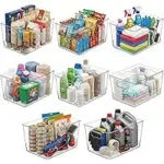 MOONEDGE 8-Pack Large Clear Plastic Storage Bins for $35.99