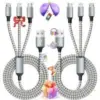 Mpatiby 3-in-1 4ft Charging Cable (USB-C, microUSB, Lightning) for $5.39