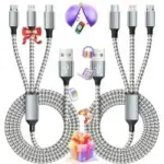 Mpatiby 3-in-1 4ft Charging Cable (USB-C, microUSB, Lightning) for $5.39