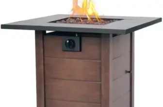 Muskoka 30″ Square Propane Fire Pit Table for $97