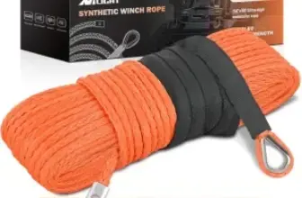 Nilight 1/4″ x 50 ft Synthetic Winch Rope for $13
