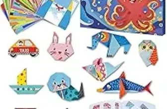 Nischa Origami Paper Kit with Instruction Book for $8.39
