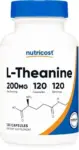 Nutricost L-Theanine 200mg – 120 Capsules for $11.95