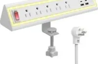 Nyytge 11-in-1 Desk Clamp Power Strip with 6 USB Ports for $12.39