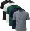 Okp Men’s Athletic Workout Dry Fit Shirts 5-Pack for $13.05