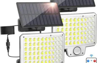 Onforu 3000-Lumen Motion Sensor Outdoor Solar Lights 2-Pack for $14