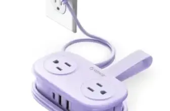 ORICO 4′ Purple Travel Power Strip Now $13