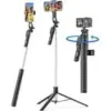 Orico 75″ Rotatable Phone Tripod & Selfie Stick with Wireless Remote for $15.99
