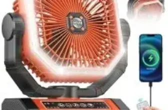 Orteen 4-Speed 9″ Rechargeable Oscillation Fan for $27.99