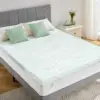 PERLECARE 3-Inch Dual Layer Gel Memory Foam Mattress Topper with Bamboo Cover for $34.99