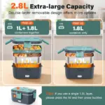 Petydoot 100W 2.8L Stainless Steel Electric Food Warmer Lunch Box for $18.84