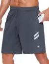 PINSPARK Men’s 7″ Quick-Dry Athletic Shorts with Zipper Pockets for $8.99