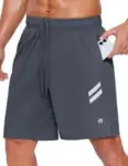 PINSPARK Men’s 7″ Quick-Dry Athletic Shorts with Zipper Pockets for $8.99