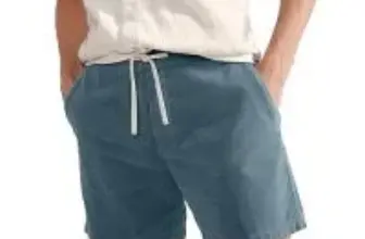Plepan 5″ Men’s Corduroy Shorts with Waist Drawstring for $9.89