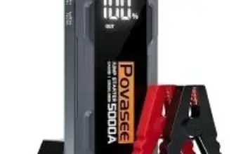Povasee A40 5000Amp 12V Jump Starter with LCD Display for $28
