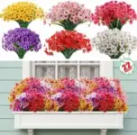 22-Bundle Powbrace Artificial Outdoor/Indoor Flowers for $12