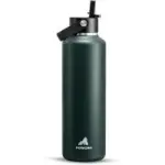 Powcan 24 oz Insulated Water Bottle with 2-in-1 Lid for $10.99
