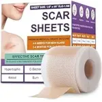 PSECICI Medical Grade Silicone Scar Sheets Tape – 1.6×59 inches for $8.41