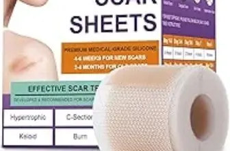 PSECICI Medical Grade Silicone Scar Sheets Tape – 1.6×59 inches for $8.41