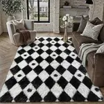 PureCozy 5ft x 8ft Washable Soft Shaggy Area Rug for $17.13