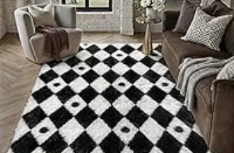 PureCozy 5ft x 8ft Washable Soft Shaggy Area Rug for $17.13