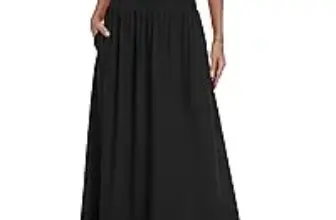 QUEZHU Women’s Maxi Skirts with Pockets for $11.99