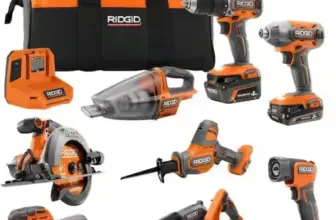 RIDGID 18V Cordless 8-Tool Combo Kit for $299 $299.00