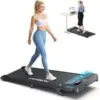 Runimon 2.75HP Brushless Under Desk Treadmill with LED Lighting for $109.49