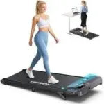 Runimon 2.75HP Brushless Under Desk Treadmill with LED Lighting for $109.49
