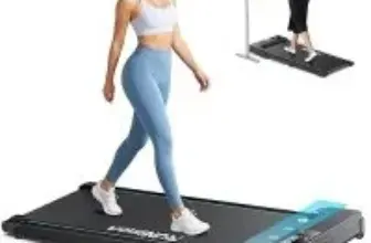 Runimon 2.75HP Brushless Under Desk Treadmill with LED Lighting for $109.49
