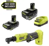 Ryobi ONE+ 18V Cordless 3/8 in. Ratchet Kit with Batteries and Charger for $99 $99.00
