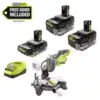Ryobi One+ 18V High Performance Kit with Miter Saw, 3 Batteries + Charger for $179.00